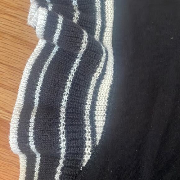 LOFT Black Ruffle Sleeveless Swing Dress - Size Small Petite - Picture 4 of 7